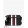 Чоловіча Сумка Камера (Hudson Pebbled Leather and Logo Stripe Camera Bag) 65397-05 Чорний