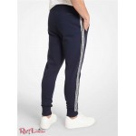 Мужские Джоггеры MICHAEL KORS (Logo Tape Cotton Blend Jogger) 65077-05 Midnight