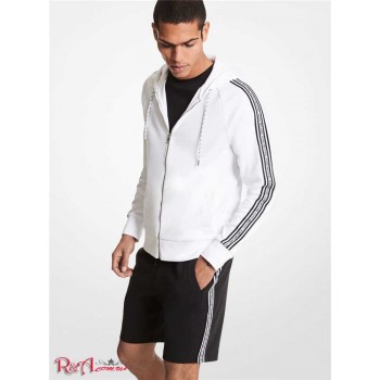 Чоловіче Худі (Logo Tape Cotton Blend Zip-Up Hoodie) 61027-05 Білий
