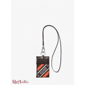 Чоловічий Чохол Для Карт (Hudson Logo Stripe Zip Card Case) 65287-05 браун/opt orange