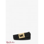 Чоловічий Ремінь MICHAEL KORS (Leather Logo-Buckle Belt) 61428-05 багаж/чорний