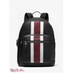 Мужской Рюкзак MICHAEL KORS (Hudson Pebbled Leather and Logo Stripe Backpack) 65408-05 Черный