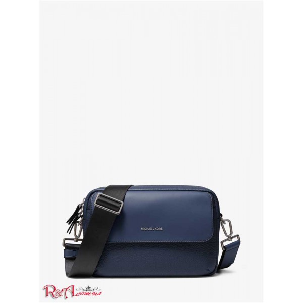 Чоловіча Сумка Кроссбоди MICHAEL KORS (Hudson Pebbled Leather Crossbody Bag) 65388-05 Темний Denim