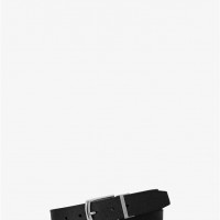 Мужской Ремень (Crossgrain Leather Belt) 61379-05 Черный/Серыйhoun