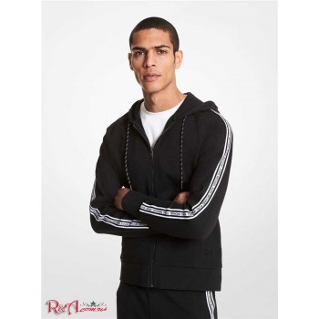 Чоловіче Худі (Logo Tape Cotton Blend Zip-Up Hoodie) 61029-05 Чорний