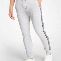 Мужские Джоггеры (Logo Tape Cotton Blend Jogger) 65079-05 Heather Серый