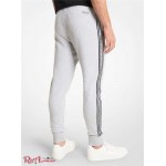 Мужские Джоггеры MICHAEL KORS (Logo Tape Cotton Blend Jogger) 65079-05 Heather Серый