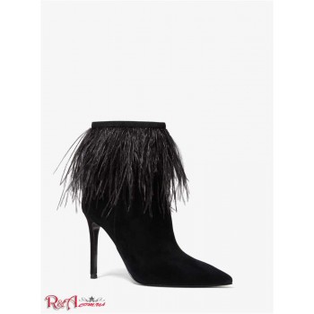Жіночі Черевики (Meena Feather Embellished Suede Ankle Boot) 65620-05 чорний