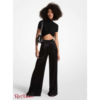 Женские Штаны (Satin Wide-Leg Pants) 65050-05 черный