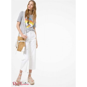 Женские Штаны (Jeweled-Button Cotton-Twill Cargo Pants) 65570-05 оптический белый