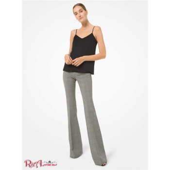 Женские Штаны (Brooke Glen Plaid Stretch Wool Flared Pants) 65580-05 черный/ecru