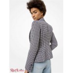 Женский Блейзер MICHAEL KORS (Gingham Cotton and Wool Jacquard Blazer) 61080-05 черный/белый
