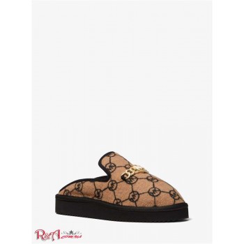 Женские Шлепанцы (Noa Embellished Logo Jacquard Slide) 65280-05 Черный Combo