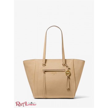 Женская Таут Сумка (Carine Large Pebbled Leather Tote Bag) 65510-05 Camel