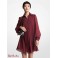 Женское Платье Рубашка (Georgette Pleated Shirtdress) 65030-05 Темный Ruby