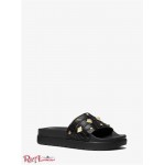 Женские Сандалии MICHAEL KORS (Tyra Studded Crocodile Embossed Slide Sandal) 61300-05 Черный