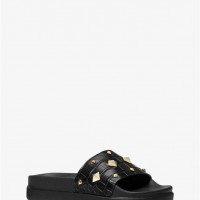 Жіночий Сандалі (Tyra Studded Crocodile Embossed Slide Sandal) 61300-05 Чорний