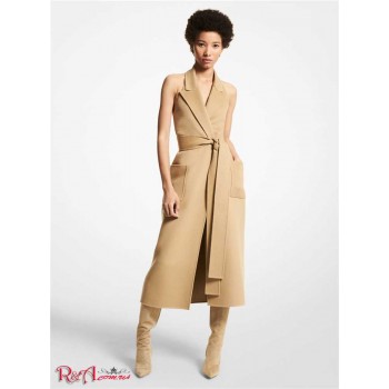 Женское Платье (Double Face Cashgora Halter Wrap Dress) 65180-05 ячмень