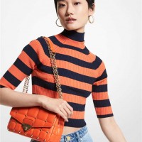 Женский Свитер (Striped Stretch Viscose Short-Sleeve Sweater) 60770-05 Zinnia