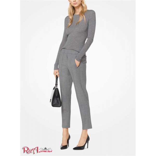 Жіночі Штани MICHAEL KORS (Stretch Tropical Wool Pants) 65590-05 банкір сірий