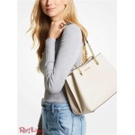 Женская Сумка на Плечо MICHAEL KORS (Teagan Large Pebbled Leather Shoulder Bag) 65350-05 Lt Кремовый