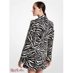 Женская Куртка MICHAEL KORS (Zebra Wool Jacquard Jacket) 65120-05 черный/ваниль