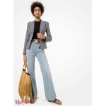 Женский Блейзер MICHAEL KORS (Gingham Cotton and Wool Jacquard Blazer) 61080-05 черный/белый