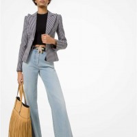 Женский Блейзер (Gingham Cotton and Wool Jacquard Blazer) 61080-05 Черный/Белый