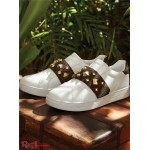 Женские Сникерсы MICHAEL KORS (Kenna Leather and Studded Logo Sneaker) 61270-05 оптический белый