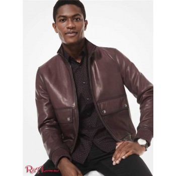 Чоловічий Бомбер (Washed Nappa Leather Bomber Jacket) 61050-05 мерло