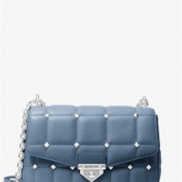 Жіноча Сумка на Плече (SoHo Large Studded Quilted Leather Shoulder Bag) 61580-05 Denim