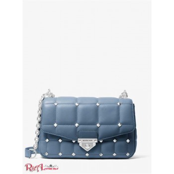 Женская Сумка на Плечо (SoHo Large Studded Quilted Leather Shoulder Bag) 61580-05 Denim