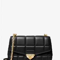 Жіноча Сумка на Плече (SoHo Large Quilted Leather Shoulder Bag) 65560-05 Чорний