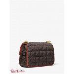Женская Сумка на Плечо MICHAEL KORS (SoHo Large Quilted Signature Logo Nylon Shoulder Bag) 65550-05 коричневый мульти