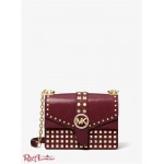 Женская Сумка Кроссбоди MICHAEL KORS (Greenwich Extra-Small Studded Patent Leather Crossbody Bag) 65430-05 Dk Berry