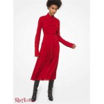 Женское Платье Рубашка MICHAEL KORS (Silk Georgette Tie-Neck Shirtdress) 65260-05 скарлет