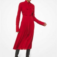 Жіноча Сукня Сорочка (Silk Georgette Tie-Neck Shirtdress) 65260-05 червоний