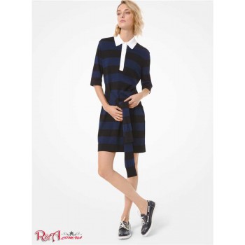 Женское Платье (Rugby Stripe Cotton Tie-Waist Polo Dress) 61160-05 Военно-Морской Мульти