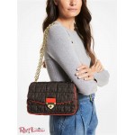 Женская Сумка на Плечо MICHAEL KORS (SoHo Large Quilted Signature Logo Nylon Shoulder Bag) 65550-05 коричневый мульти