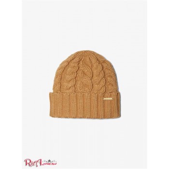 Женская Шапочка (English Cable Knit Beanie Hat) 65170-05 Темный Camel