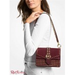 Женская Сумка Кроссбоди MICHAEL KORS (Greenwich Extra-Small Studded Patent Leather Crossbody Bag) 65430-05 Dk Berry