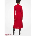 Женское Платье Рубашка MICHAEL KORS (Silk Georgette Tie-Neck Shirtdress) 65260-05 скарлет