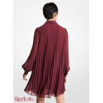 Женское Платье Рубашка MICHAEL KORS (Georgette Pleated Shirtdress) 65030-05 Темный Ruby