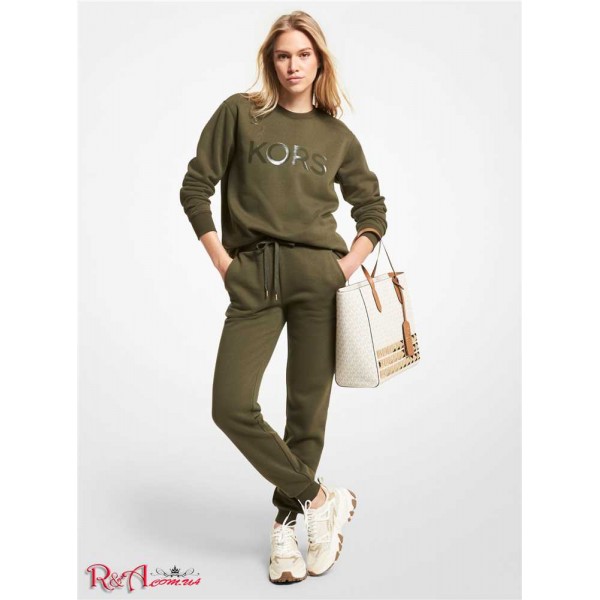 Женские Джоггеры MICHAEL KORS (Drawstring Organic Cotton Blend Joggers) 64970-05 Ivy