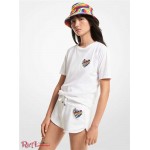 Жіночі Шорти MICHAEL KORS (Pride Heart Logo Organic Cotton Blend Shorts) 60710-05 Білий