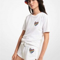 Женские Шорты (Pride Heart Logo Organic Cotton Blend Shorts) 60710-05 Белый