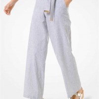 Жіночі Штани (Striped Linen and Cotton Tie-Waist Pants) 60840-05 true namy