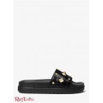 Женские Сандалии MICHAEL KORS (Tyra Studded Crocodile Embossed Slide Sandal) 61300-05 Черный