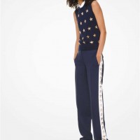 Жіночі Штани (Star Embroidered Double Crepe Sable Tuxedo Pants) 61670-05 опівночі