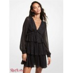 Женское Платье MICHAEL KORS (Dot Fil Coupe Georgette Ruffled Dress) 65000-05 черный